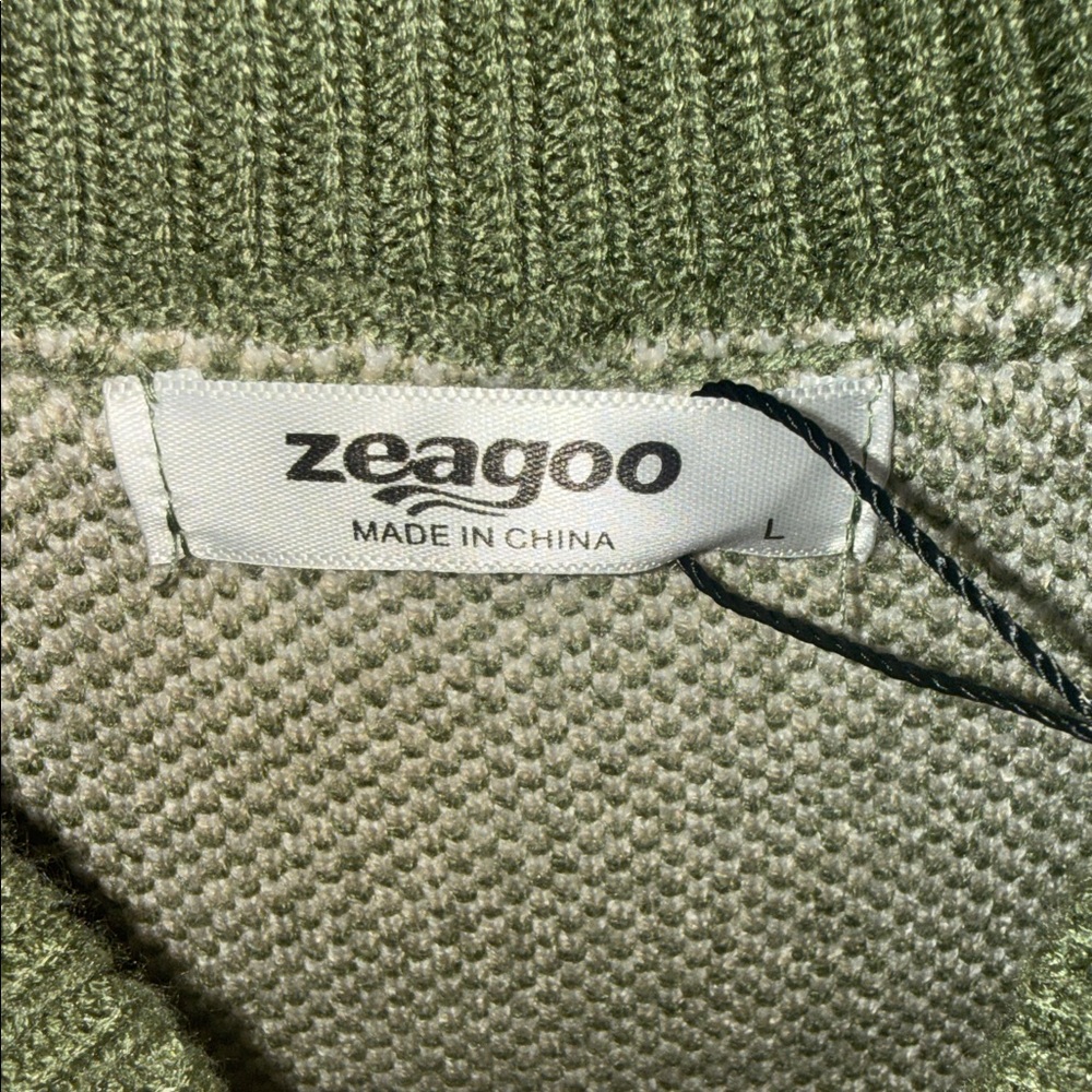 Zeagoo Sea Floral Green Sweater - Picture 2 of 10